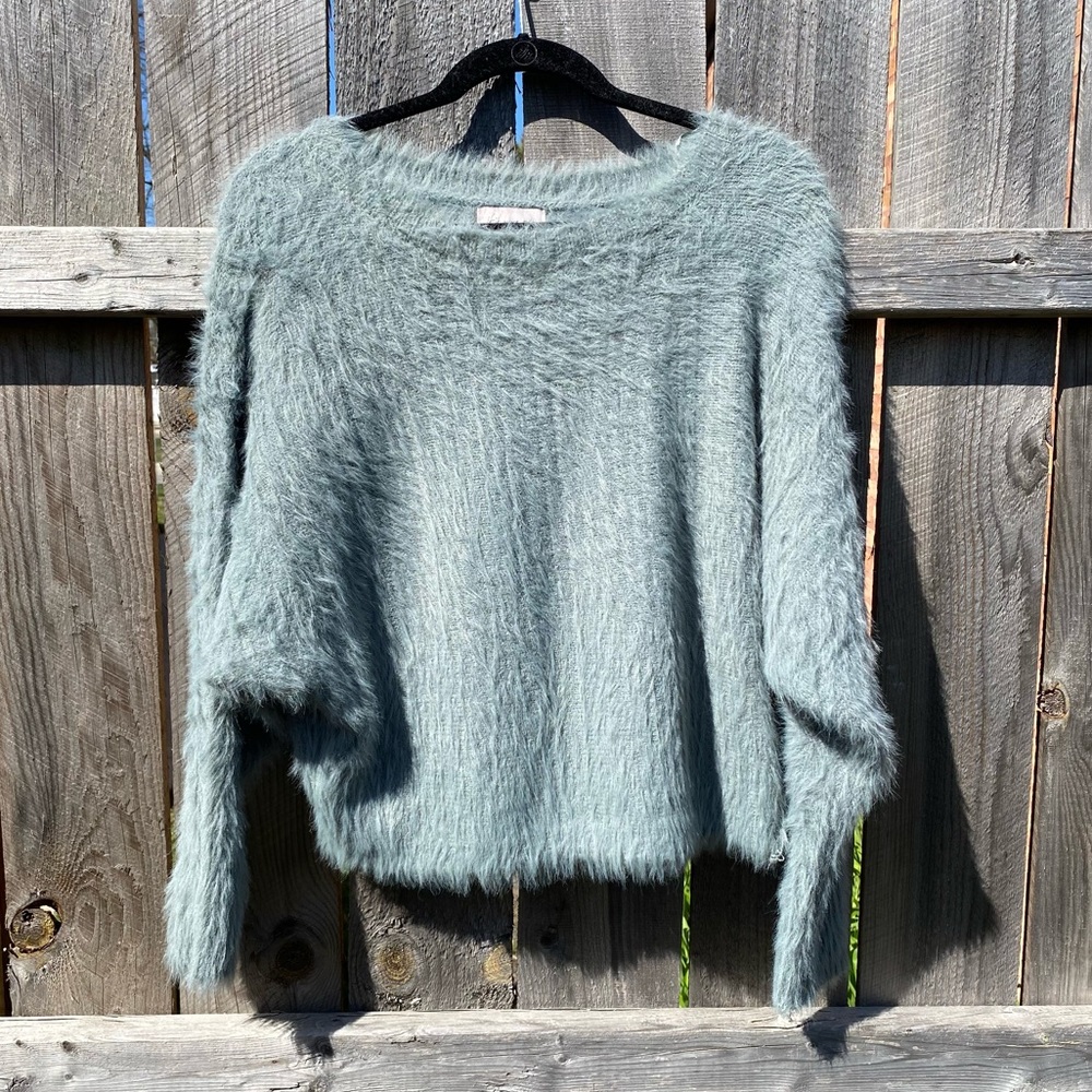 Mint Green Fuzzy Sweater